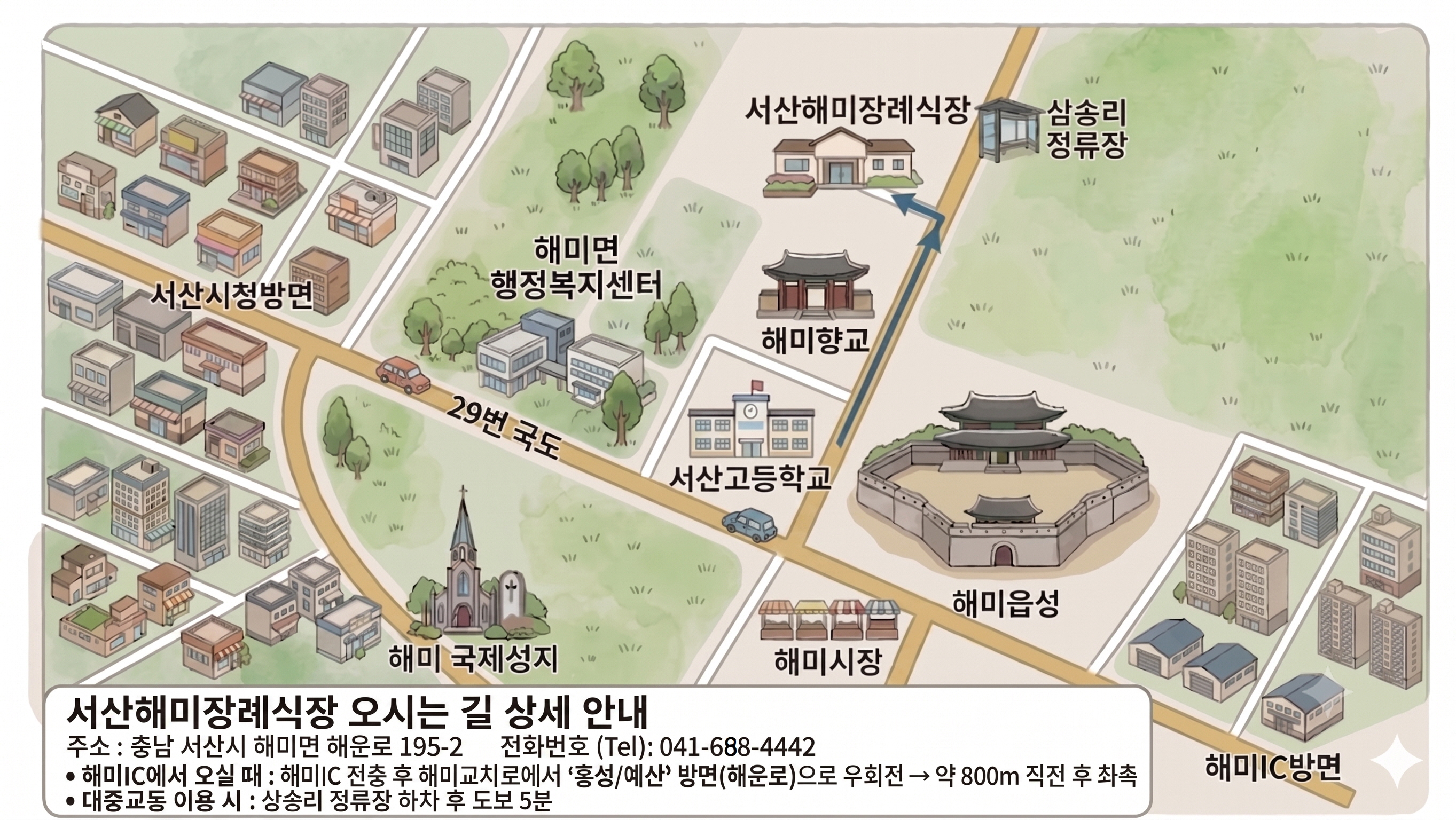 오시는 길 약도